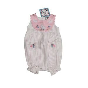NWT Cotton Kids 18M Reversible Collar Bunny Romper